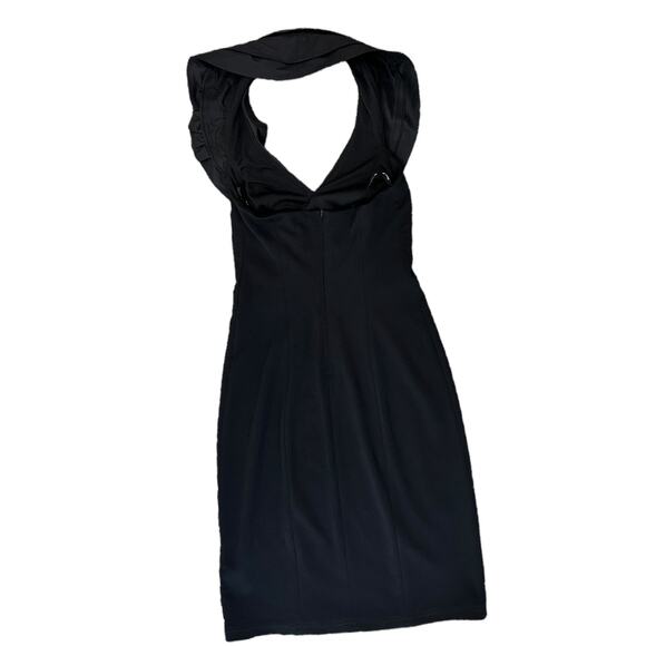 90s Tadashi Halter Cocktail Dress in Black - Picture 4 of 7